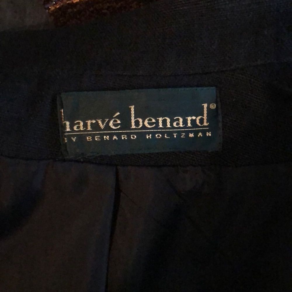 Vintage Harve Benard Long Single Breasted Oversized Black Blazer Large? - Picture 8 of 8